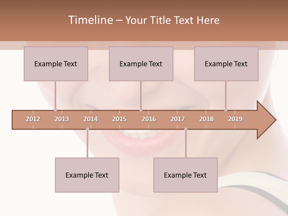 A Woman With Green Eyes Is Smiling For The Camera PowerPoint Template