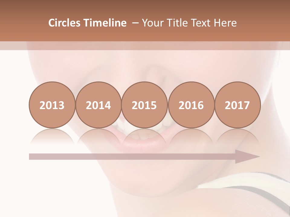 A Woman With Green Eyes Is Smiling For The Camera PowerPoint Template