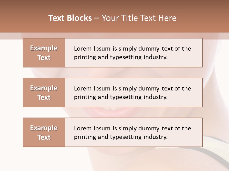 A Woman With Green Eyes Is Smiling For The Camera PowerPoint Template