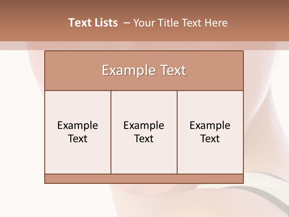 A Woman With Green Eyes Is Smiling For The Camera PowerPoint Template