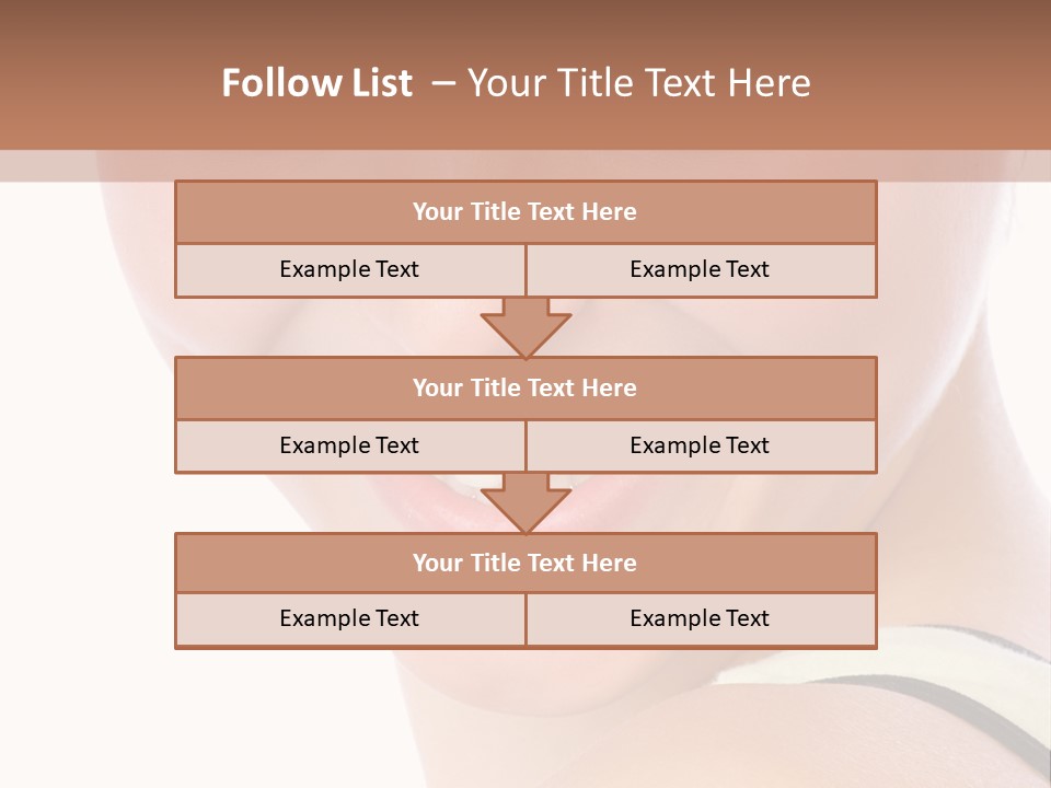 A Woman With Green Eyes Is Smiling For The Camera PowerPoint Template