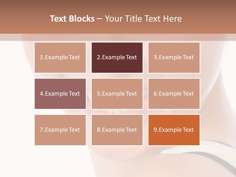 A Woman With Green Eyes Is Smiling For The Camera PowerPoint Template