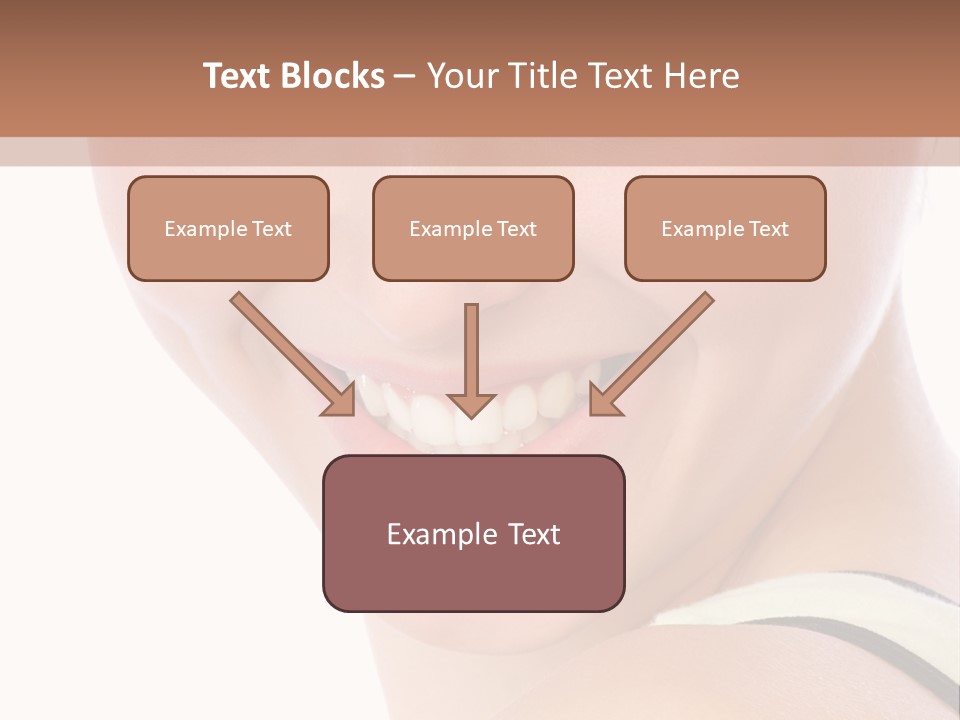 A Woman With Green Eyes Is Smiling For The Camera PowerPoint Template