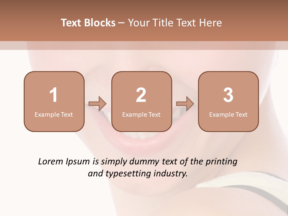 A Woman With Green Eyes Is Smiling For The Camera PowerPoint Template