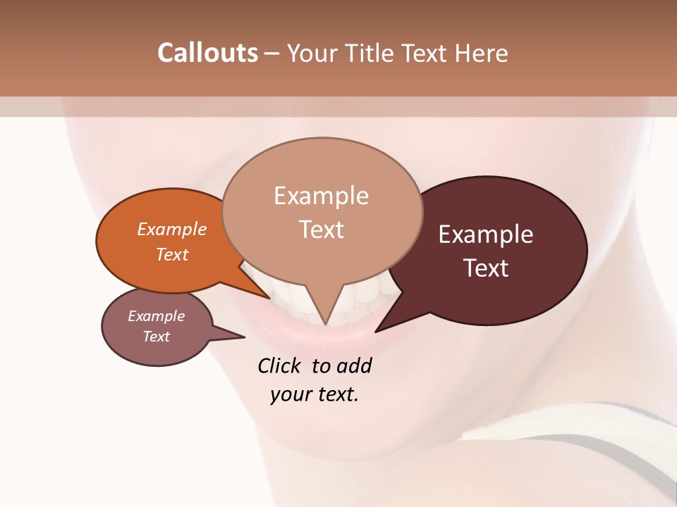 A Woman With Green Eyes Is Smiling For The Camera PowerPoint Template