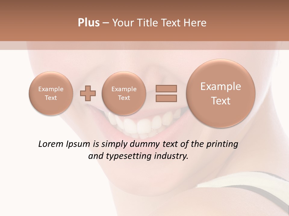 A Woman With Green Eyes Is Smiling For The Camera PowerPoint Template