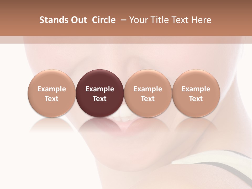 A Woman With Green Eyes Is Smiling For The Camera PowerPoint Template