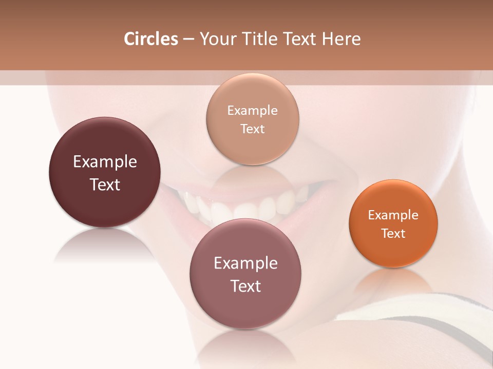 A Woman With Green Eyes Is Smiling For The Camera PowerPoint Template