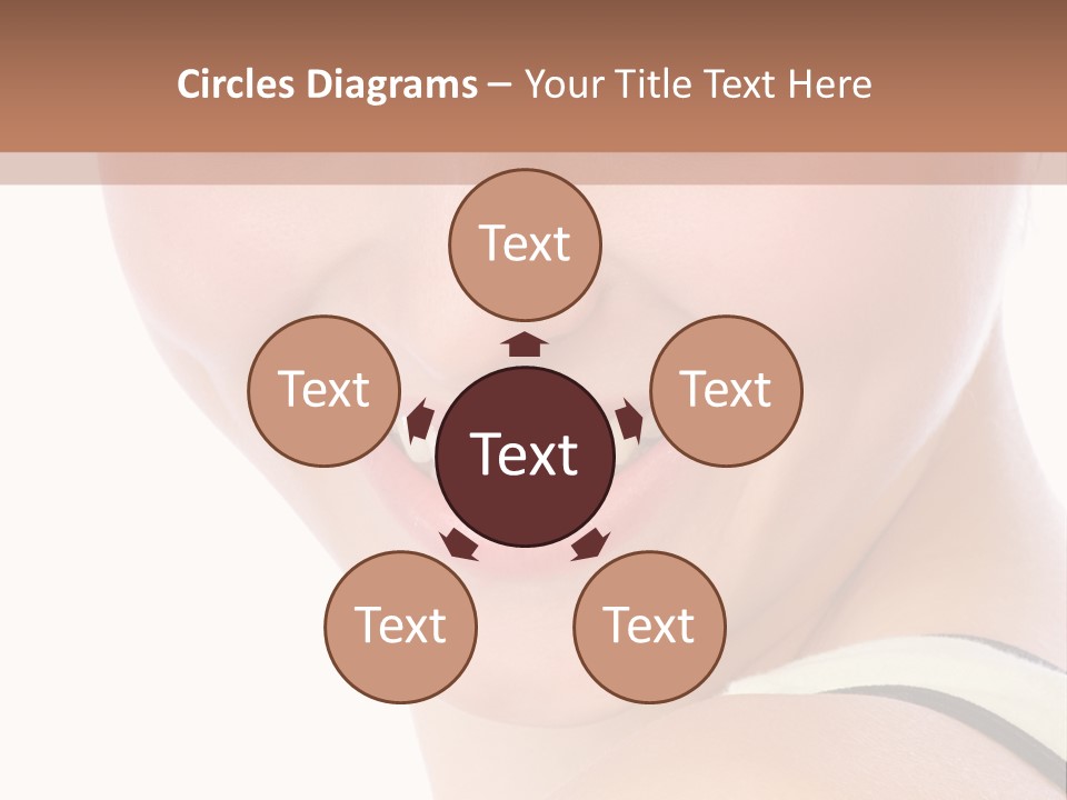A Woman With Green Eyes Is Smiling For The Camera PowerPoint Template