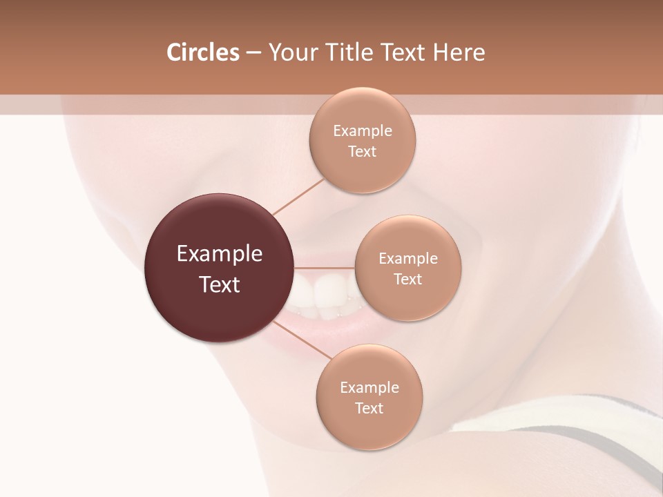 A Woman With Green Eyes Is Smiling For The Camera PowerPoint Template