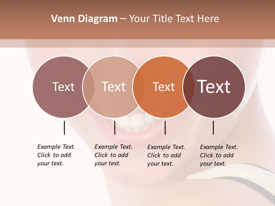 A Woman With Green Eyes Is Smiling For The Camera PowerPoint Template