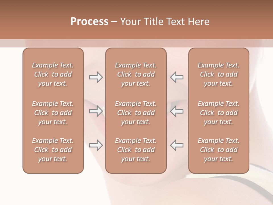 A Woman With Green Eyes Is Smiling For The Camera PowerPoint Template