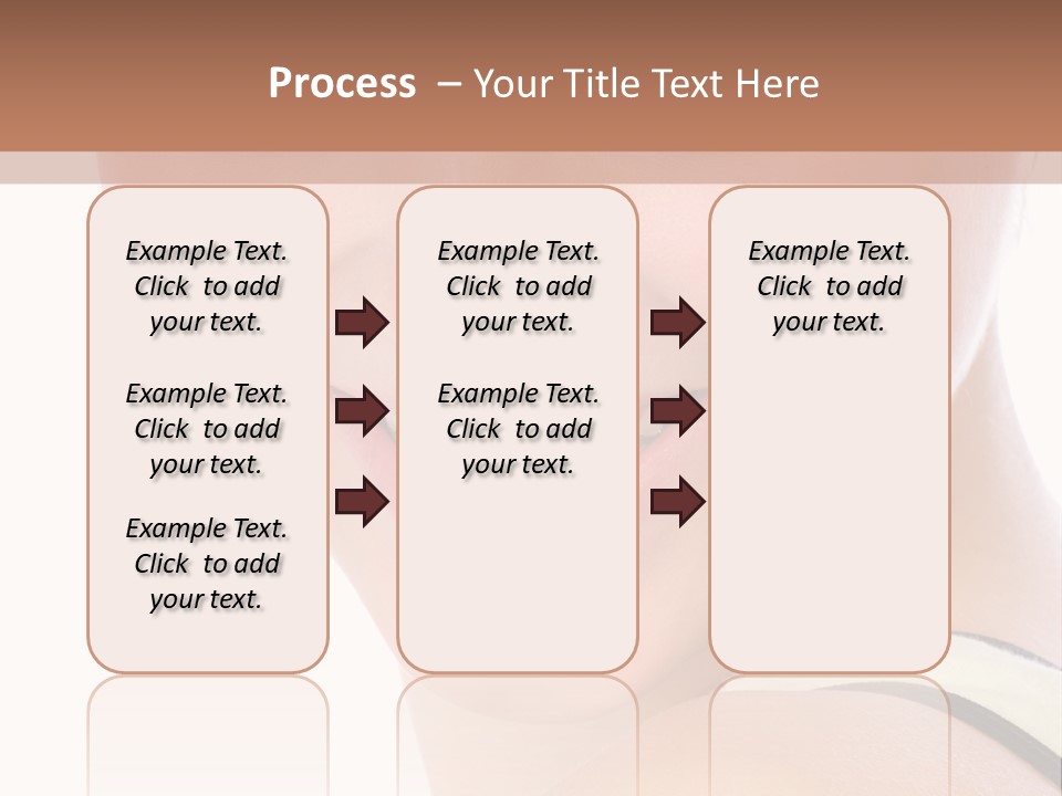 A Woman With Green Eyes Is Smiling For The Camera PowerPoint Template