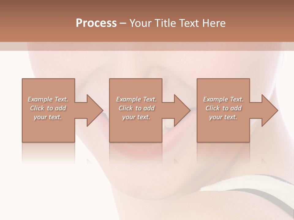A Woman With Green Eyes Is Smiling For The Camera PowerPoint Template