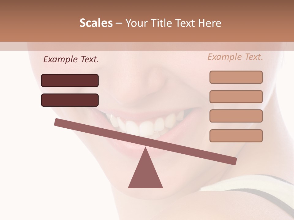 A Woman With Green Eyes Is Smiling For The Camera PowerPoint Template