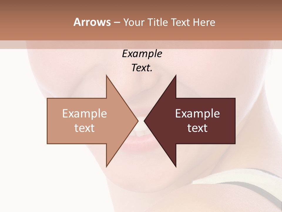 A Woman With Green Eyes Is Smiling For The Camera PowerPoint Template