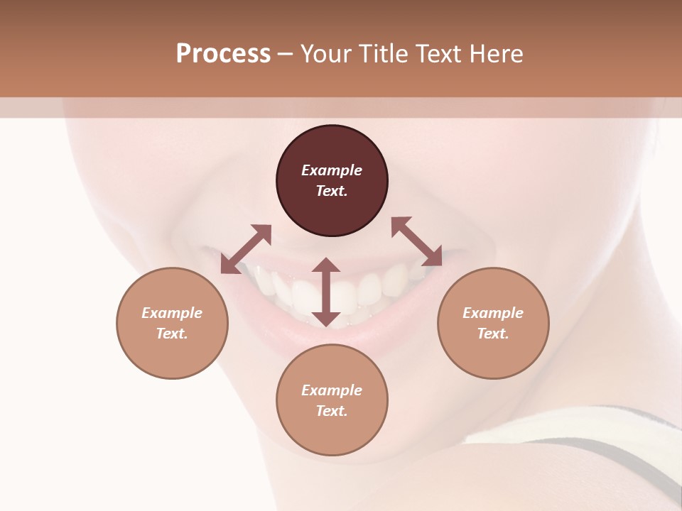 A Woman With Green Eyes Is Smiling For The Camera PowerPoint Template