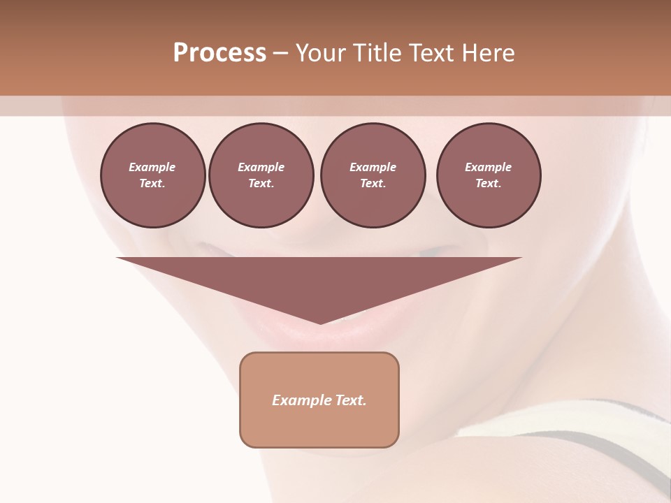 A Woman With Green Eyes Is Smiling For The Camera PowerPoint Template