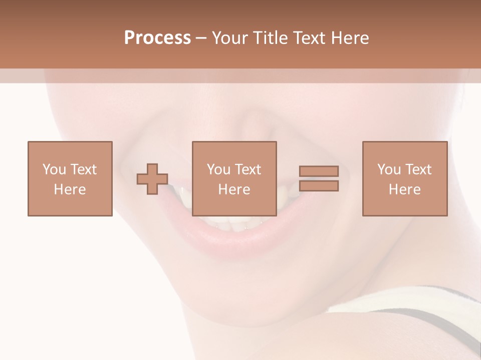 A Woman With Green Eyes Is Smiling For The Camera PowerPoint Template