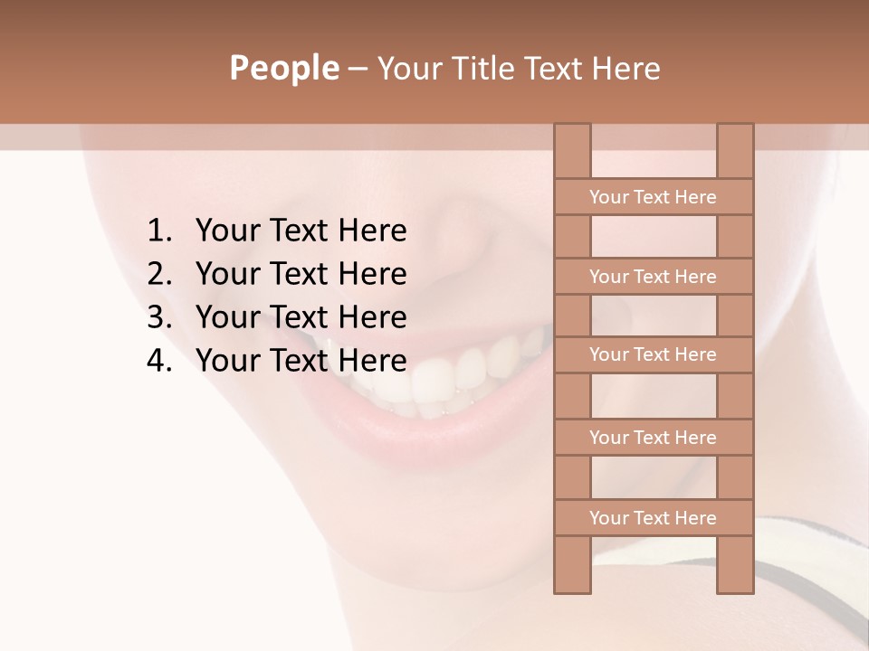 A Woman With Green Eyes Is Smiling For The Camera PowerPoint Template