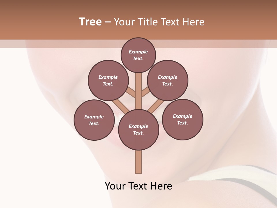 A Woman With Green Eyes Is Smiling For The Camera PowerPoint Template