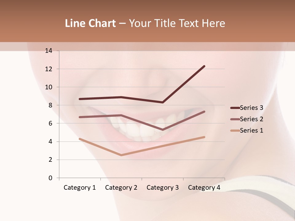 A Woman With Green Eyes Is Smiling For The Camera PowerPoint Template