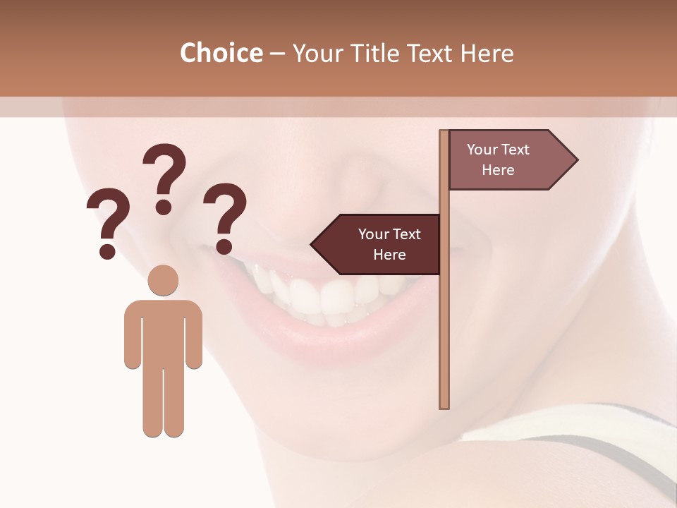 A Woman With Green Eyes Is Smiling For The Camera PowerPoint Template
