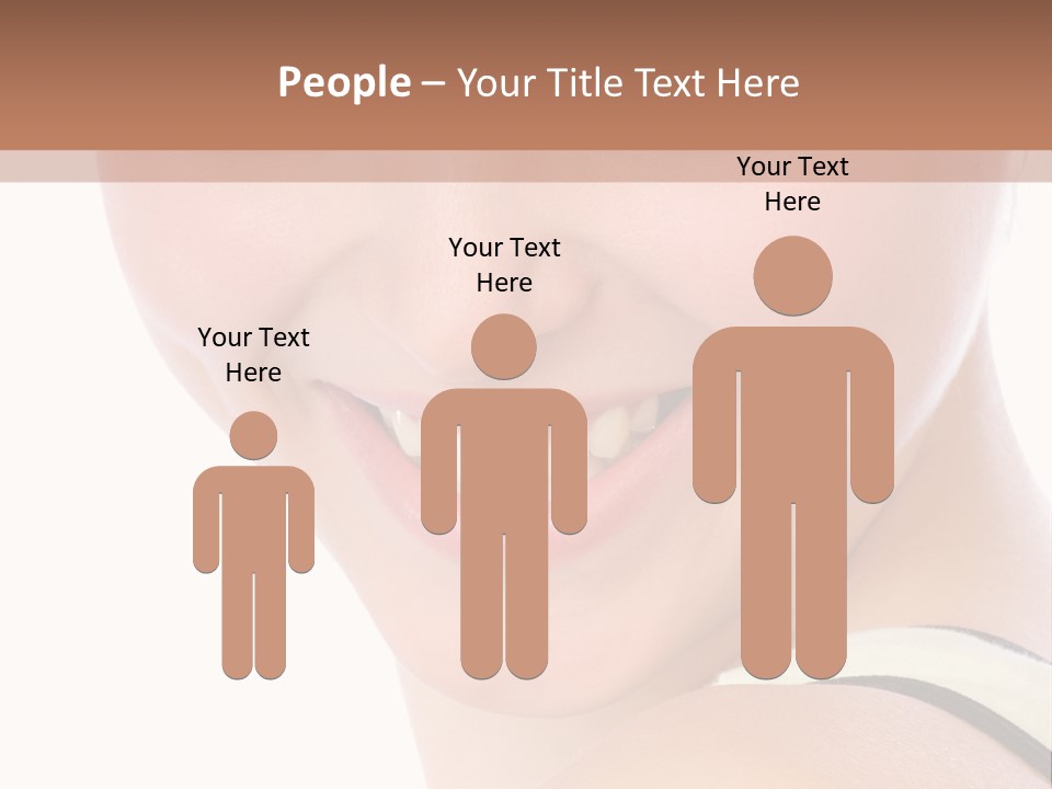 A Woman With Green Eyes Is Smiling For The Camera PowerPoint Template