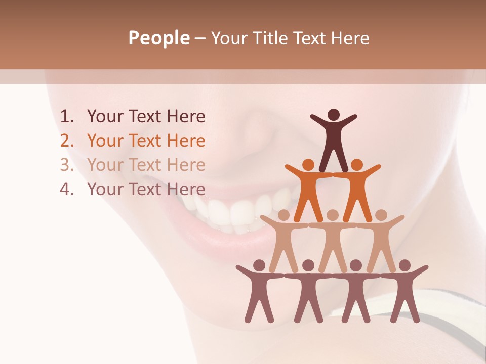 A Woman With Green Eyes Is Smiling For The Camera PowerPoint Template