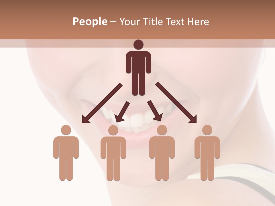 A Woman With Green Eyes Is Smiling For The Camera PowerPoint Template