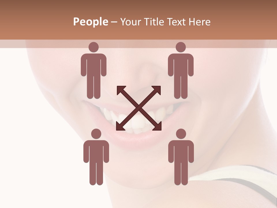 A Woman With Green Eyes Is Smiling For The Camera PowerPoint Template