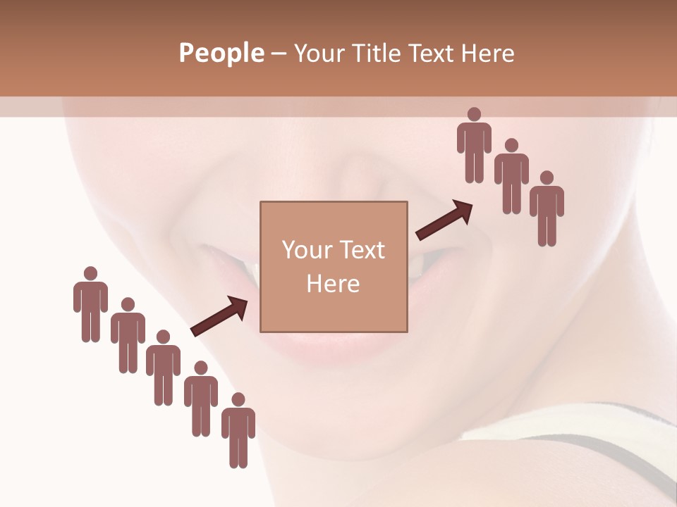 A Woman With Green Eyes Is Smiling For The Camera PowerPoint Template