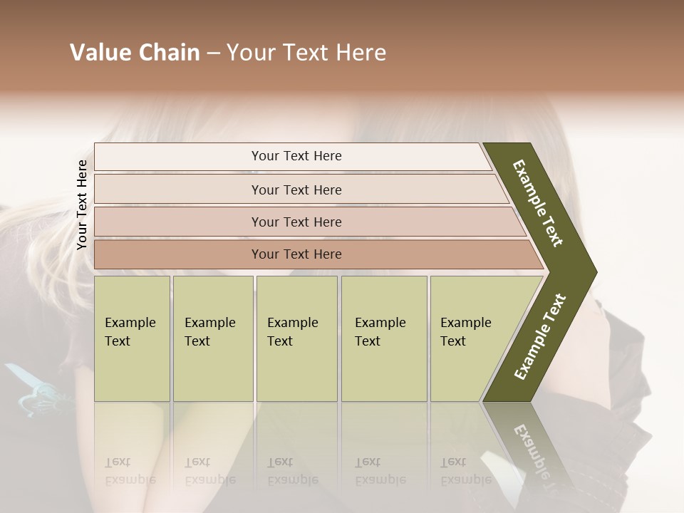 Two Cute Young Sisters Posing Together In A Studio. Horizontally Framed Shot Isolated Against A White Studio Background. PowerPoint Template