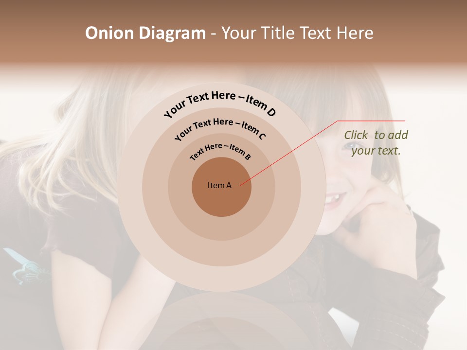 Two Cute Young Sisters Posing Together In A Studio. Horizontally Framed Shot Isolated Against A White Studio Background. PowerPoint Template