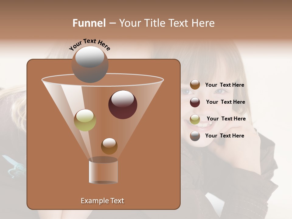 Two Cute Young Sisters Posing Together In A Studio. Horizontally Framed Shot Isolated Against A White Studio Background. PowerPoint Template