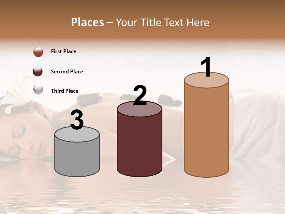 Attractive Woman Getting Spa Treatment Isolated On White PowerPoint Template