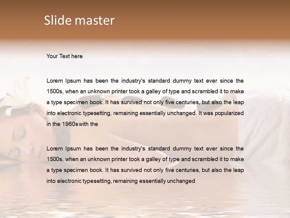 Attractive Woman Getting Spa Treatment Isolated On White PowerPoint Template