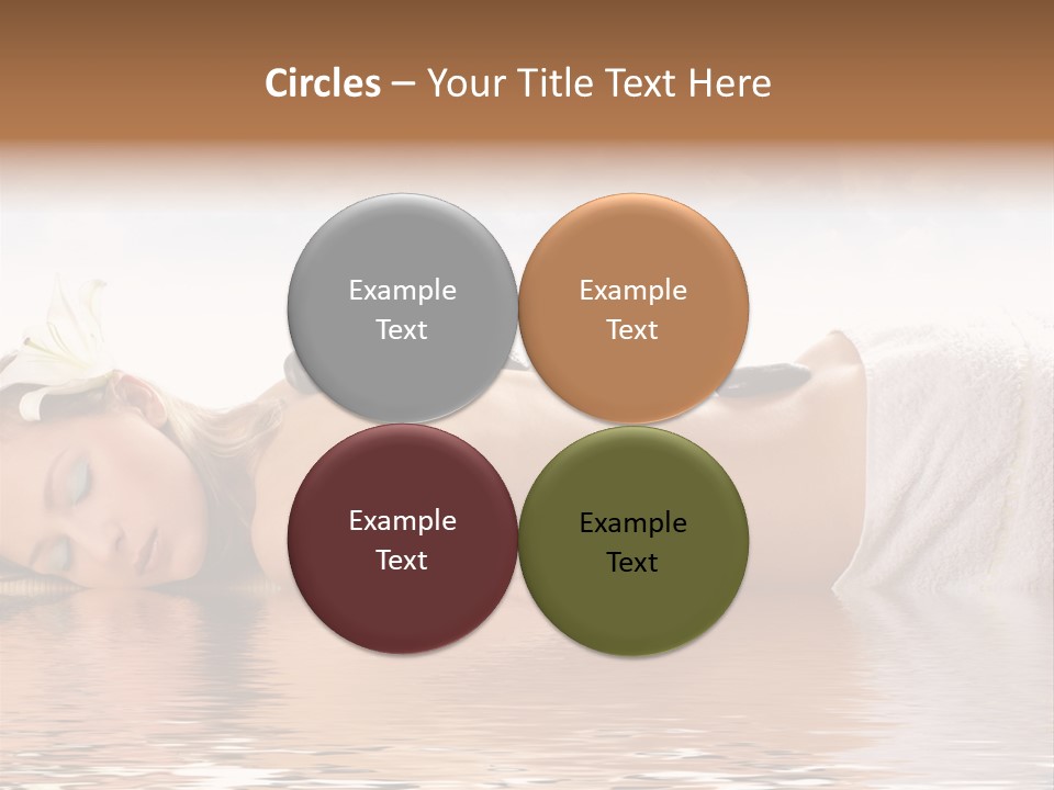 Attractive Woman Getting Spa Treatment Isolated On White PowerPoint Template