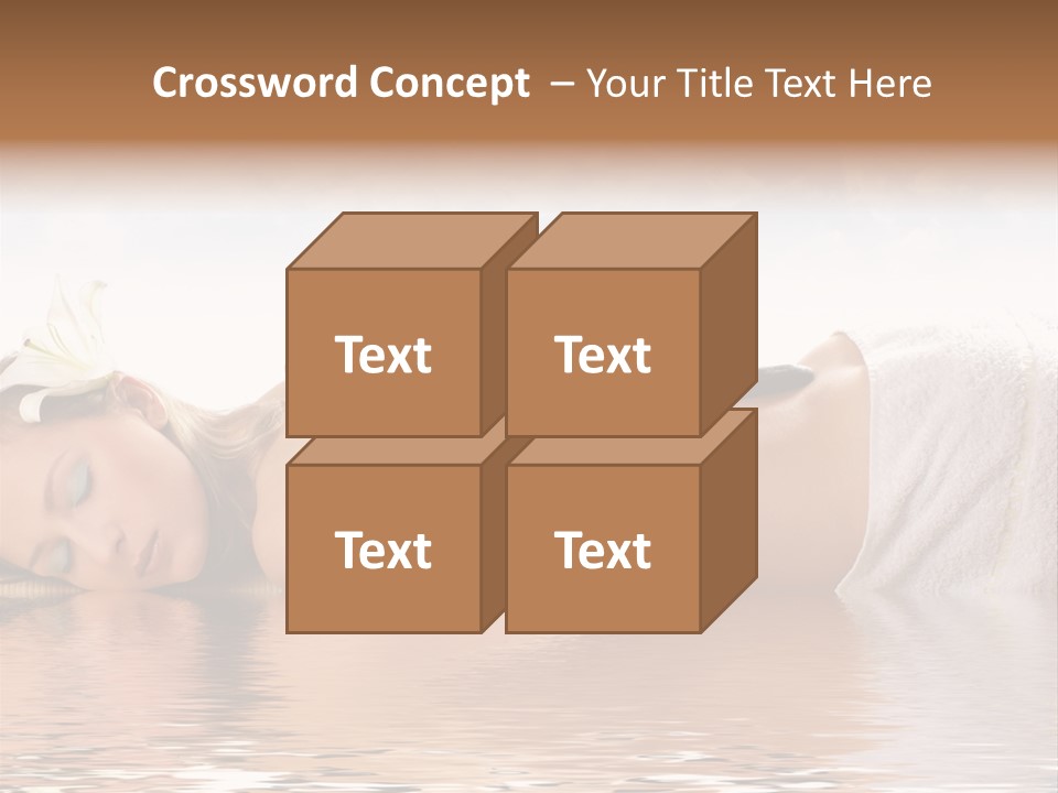 Attractive Woman Getting Spa Treatment Isolated On White PowerPoint Template