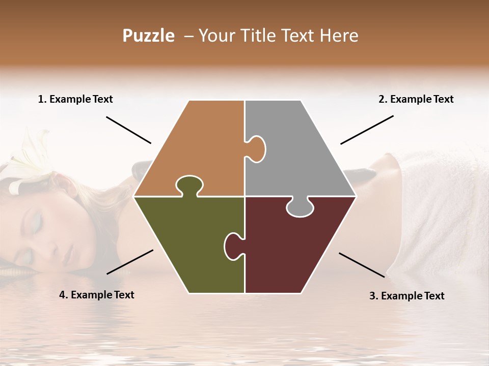 Attractive Woman Getting Spa Treatment Isolated On White PowerPoint Template