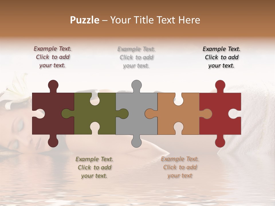 Attractive Woman Getting Spa Treatment Isolated On White PowerPoint Template