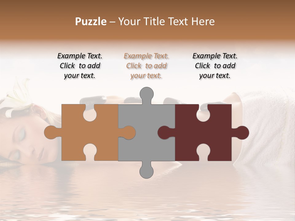 Attractive Woman Getting Spa Treatment Isolated On White PowerPoint Template