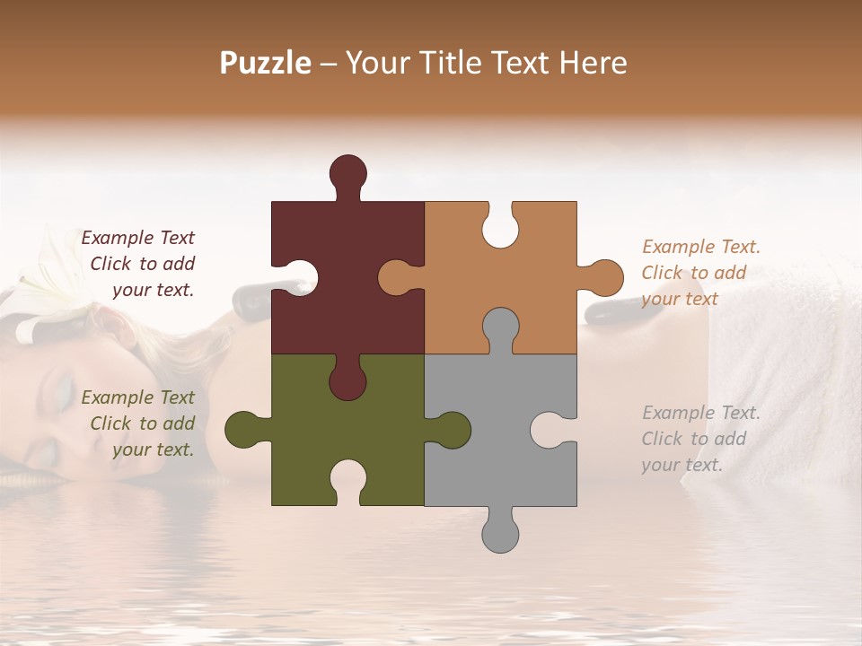 Attractive Woman Getting Spa Treatment Isolated On White PowerPoint Template