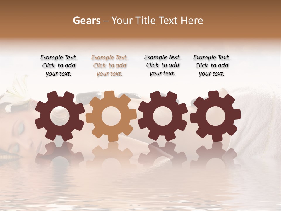 Attractive Woman Getting Spa Treatment Isolated On White PowerPoint Template