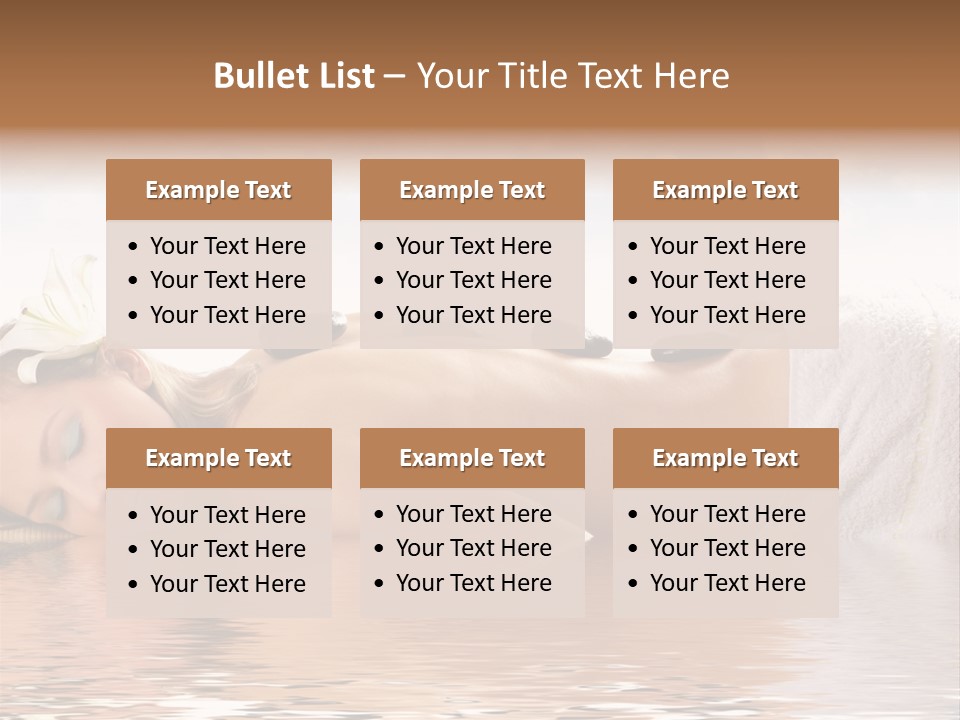 Attractive Woman Getting Spa Treatment Isolated On White PowerPoint Template