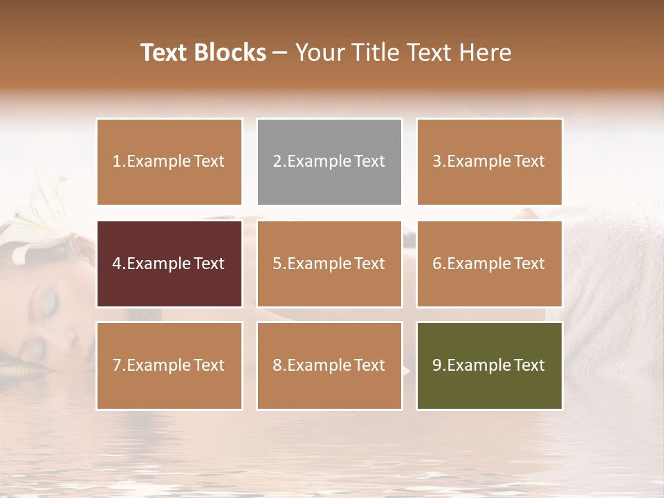 Attractive Woman Getting Spa Treatment Isolated On White PowerPoint Template