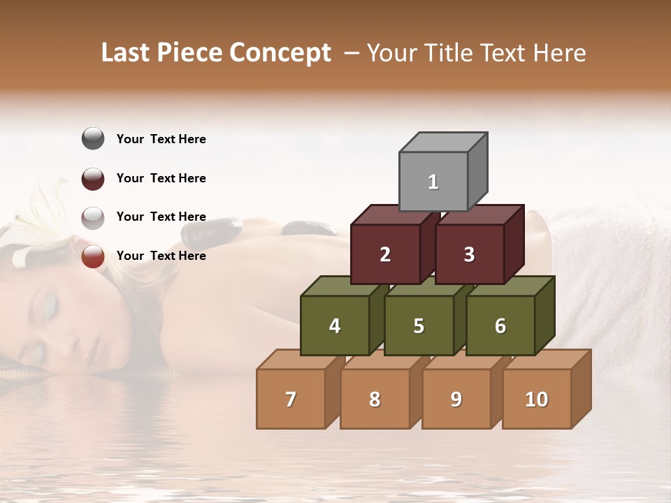 Attractive Woman Getting Spa Treatment Isolated On White PowerPoint Template