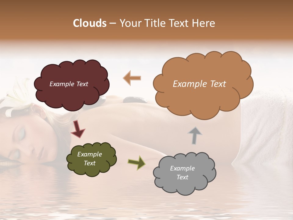 Attractive Woman Getting Spa Treatment Isolated On White PowerPoint Template