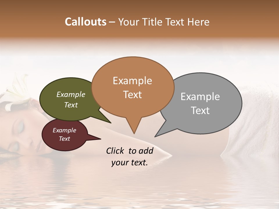 Attractive Woman Getting Spa Treatment Isolated On White PowerPoint Template