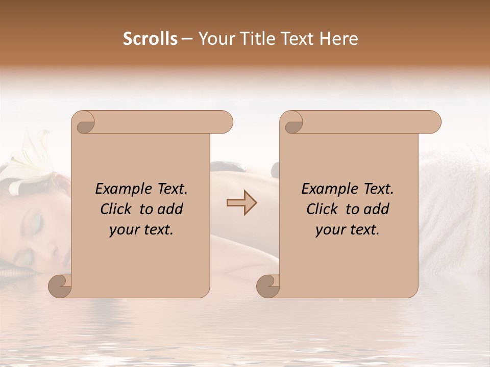 Attractive Woman Getting Spa Treatment Isolated On White PowerPoint Template